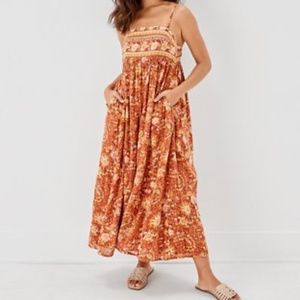 American Eagle Tall Tie-Back Midi Tube Dress